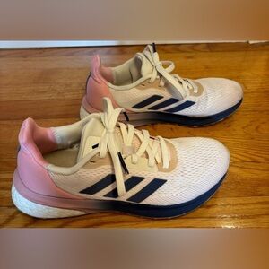 Adidas Women's Pink and Cream Running Shoes